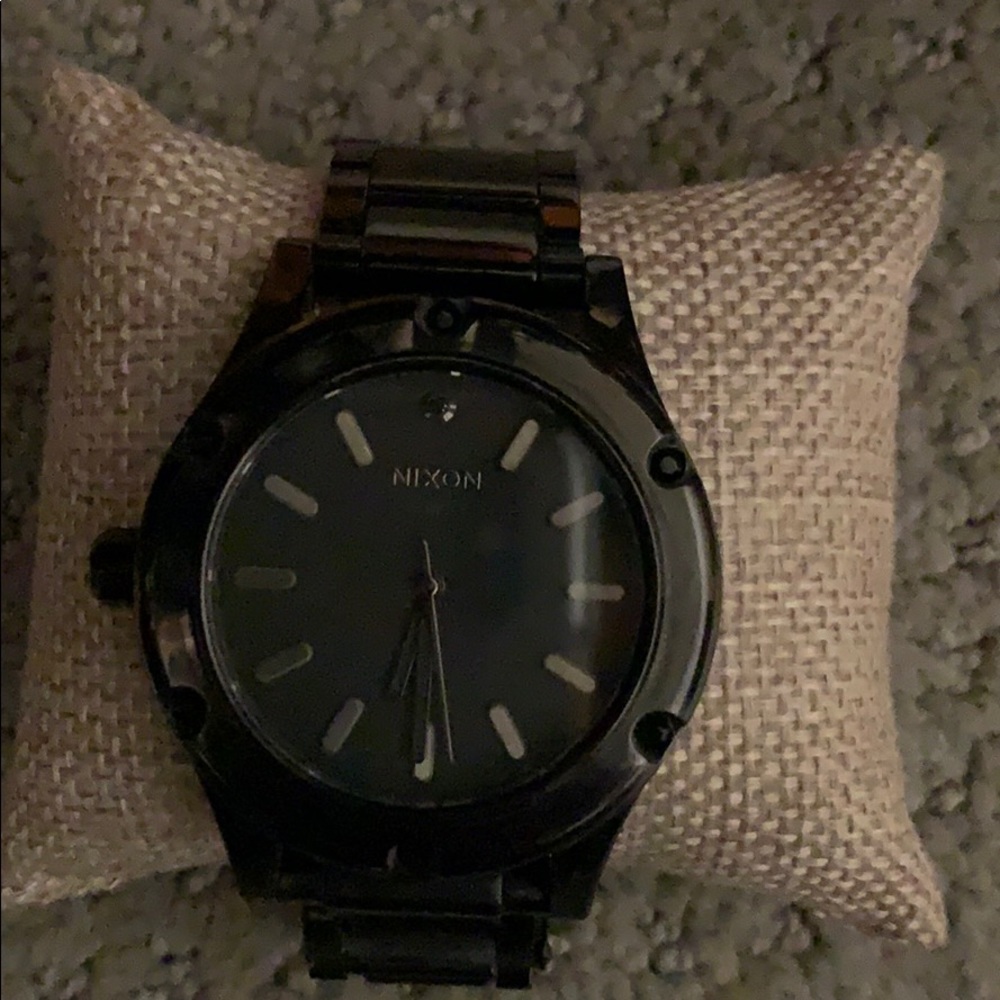 Nixon The Camden Watch - Black/Black Crystal NEW